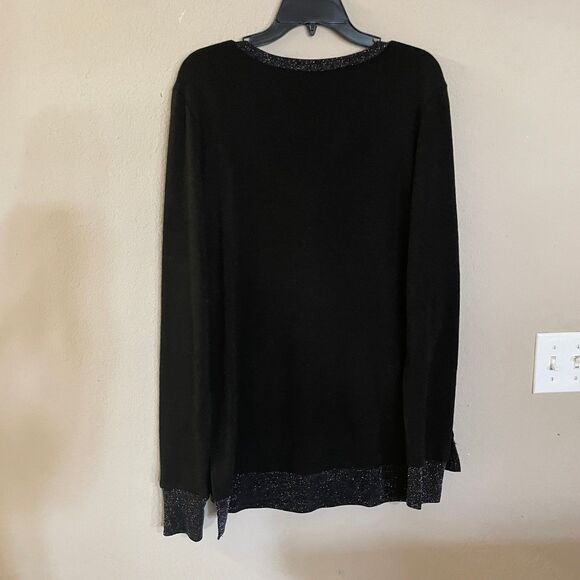 Size medium Miss Me Black Sequin Pocket Button Down Cardigan women’s sweater - Picture 4 of 5